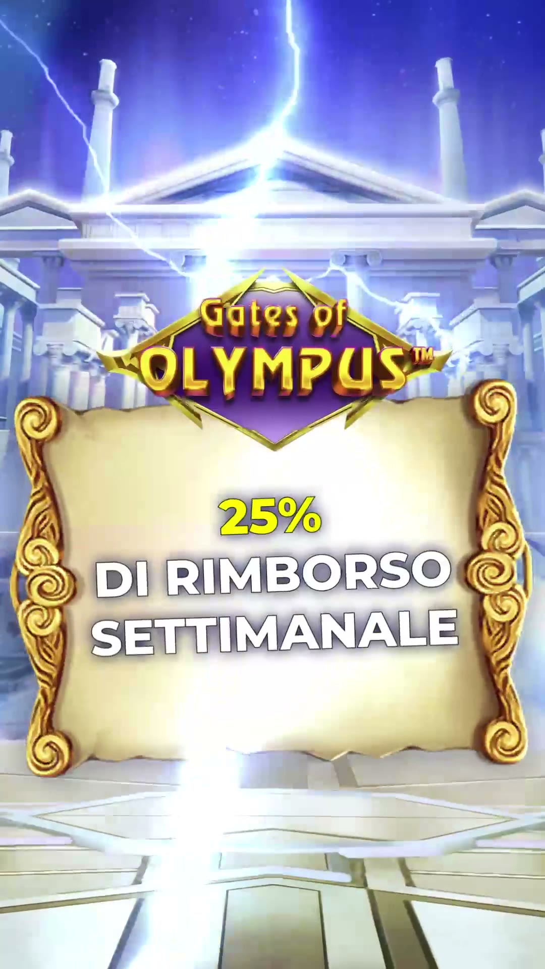 Gates of Olympus — 25% кэшбэк (IT)
