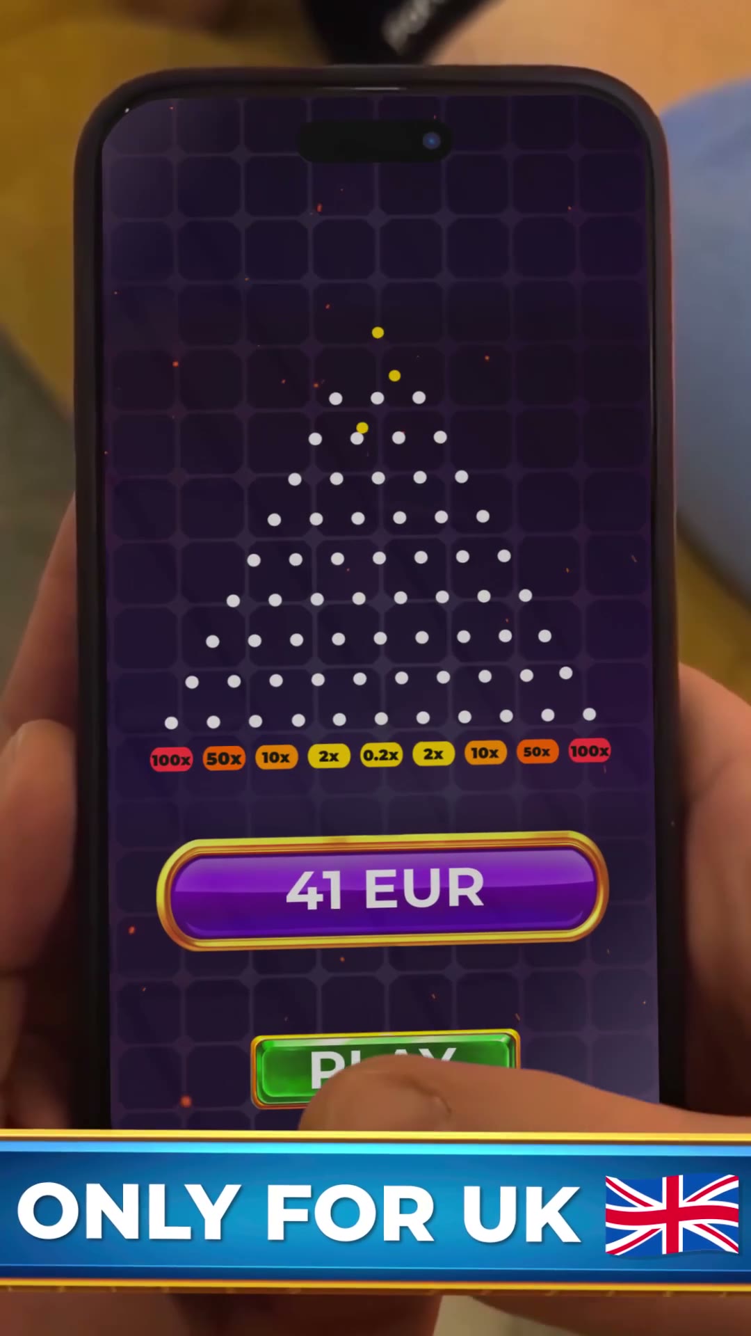Plinko — UGC-креатив для UK